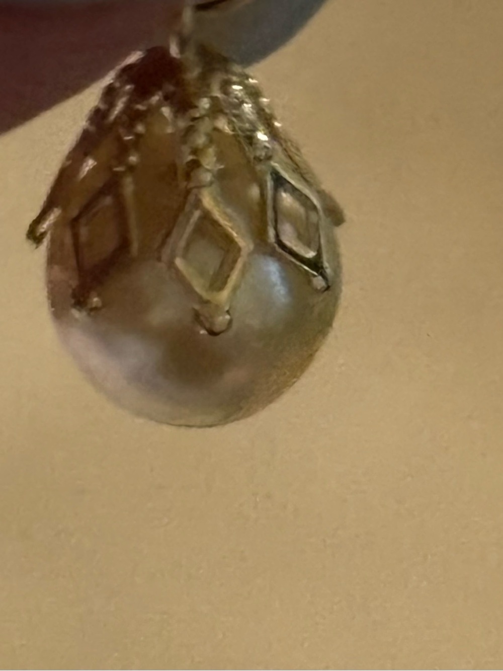 Pearl and Gold Earring Charms - Picture 3 of 3